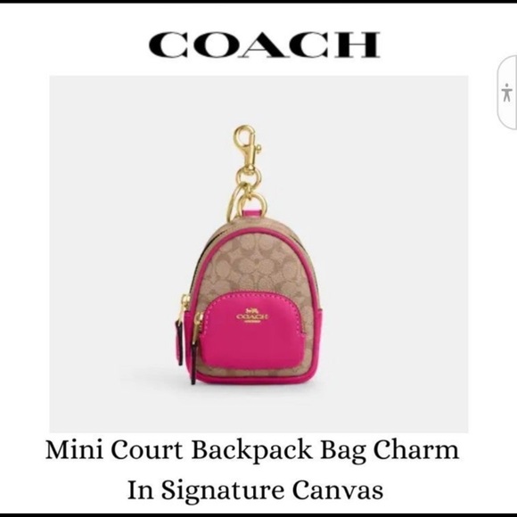 💕COACH Mini Backpack Charm.. - Picture 1 of 10
